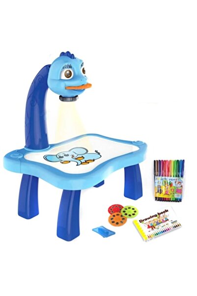 dalimag Masă de desen educativă pentru copii cu proiector și muzică, set de 1...