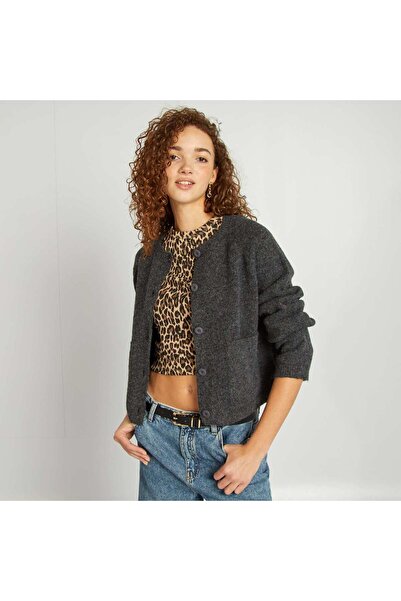 KIABI Warm cardigan with pockets GREY