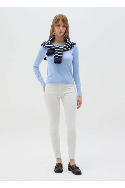 Ovs Top With Round Neck And Long Sleeves