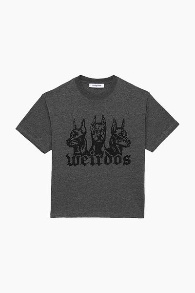 Cos Weirdos Charcoal Oversized T-Shirt with Stones