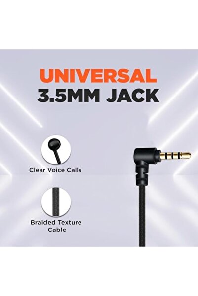 Generic Wired Stereo Earphones with 3.5mm Plug - Hi-Fi Sound, Noise Isolation, Built-in Microphone, Nylon Br