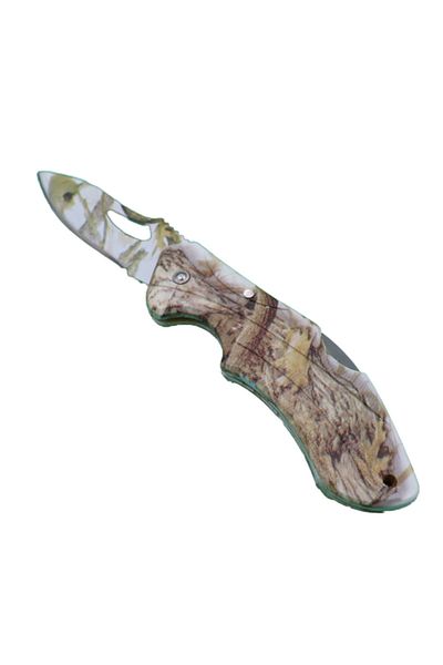 dalimag Hunting Knife, Manual Opening, Wood Model, 19 cm,