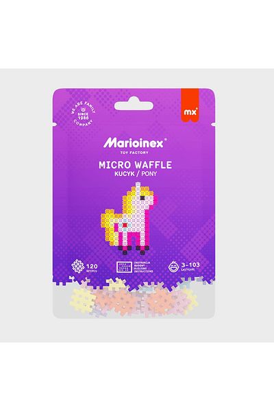 Marioinex Construction set, Pony, 120 pieces, Micro Waffles,