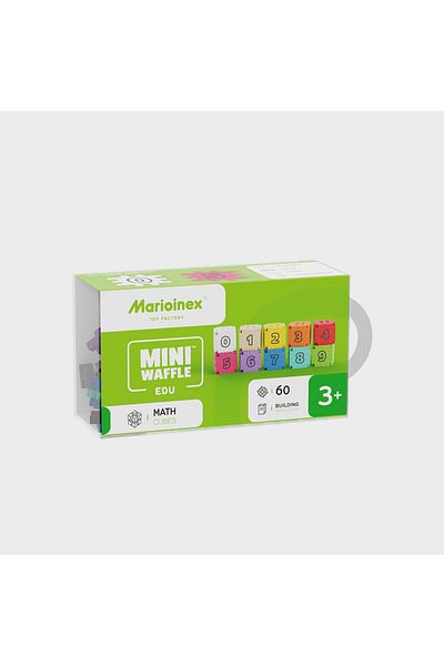 Marioinex Construction set, Math cubes, 60 pieces, Mini Waffles,