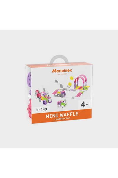 Marioinex Construction set, Constructor, 140 pieces, pink, Mini Waffles,