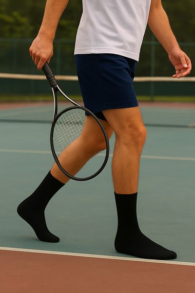 SADIK ÇORAPLARI Towel Men's Tennis Socks 12 Pairs Black