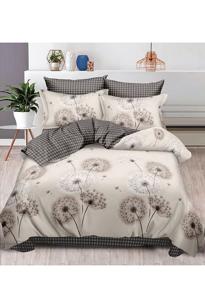 CHIRASO FINE Cotton Bedding Set, ELASTIC Sheet 180x200+25cm, Duvet Cover 200x230cm 4 Pillowcases