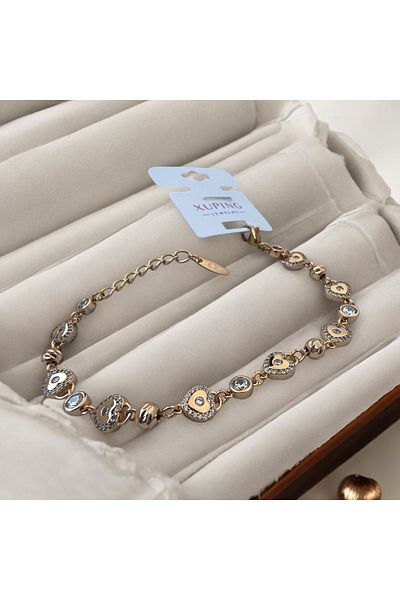 İNN JEWELLERY Xuping Bracelet Tarnish-Free Antiallergic Dorical Heart Figured (2 Years Importer Guarantee)