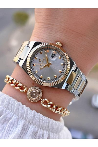 Homies Steel Cord 2 Years Warranty 30 Mt Water Resistant Women Wrist Watch+Bracelet Hm.26S01.3