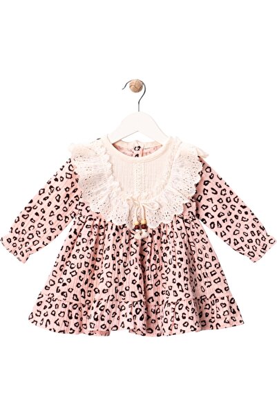 bellamombaby Müslin Leopar Desenli Elbise