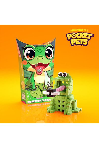 Marioinex Travel construction set, Frog, 34 pieces, Micro Waffles,