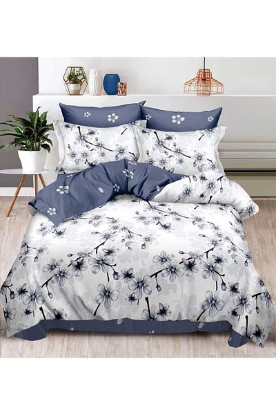 CHIRASO FINE Cotton Bedding Set, ELASTIC Sheet 180x200+25cm, Duvet Cover 200x230cm 4 Pillowcases
