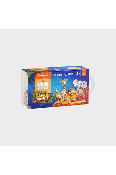 Marioinex Construction set, Wild animals, Safari, 50 pieces, Mini Waffles,