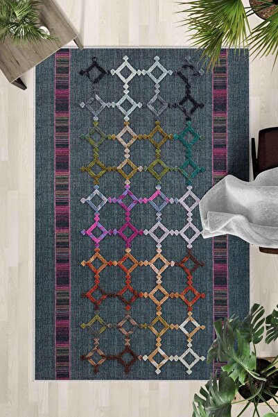 Monnhein Covor lavabil cu bază anti-alunecare – Covor modern cu imprimare dig...