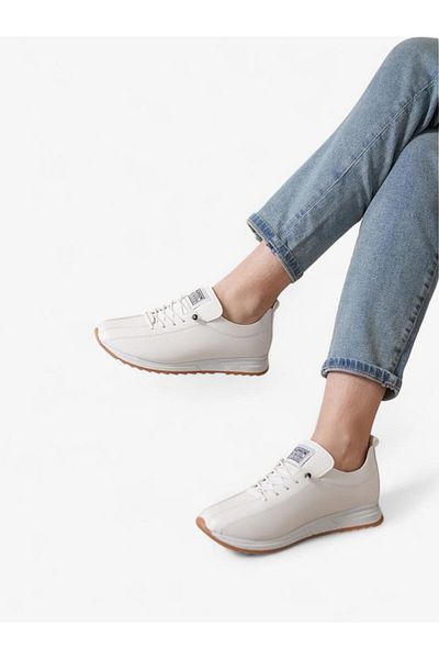 Tomato Bags Women's Faux Leather Skin White Rubber Laced Orthopedic Sole Casual Sports Shoes