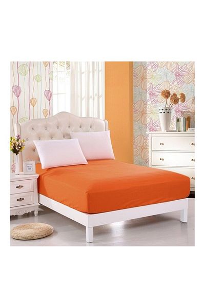 Pucioasa Husa pat tricot cu elastic saltea 140x200cm, portocaliu
