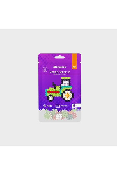 Marioinex Construction set, Tractor, 150 pieces, Micro Waffles,