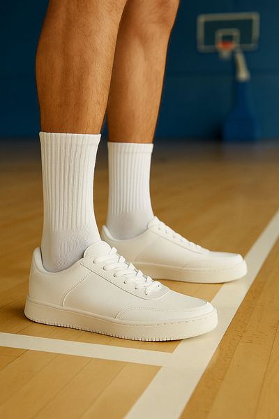 SADIK ÇORAPLARI Towel Men's Tennis Socks 12 Pairs White
