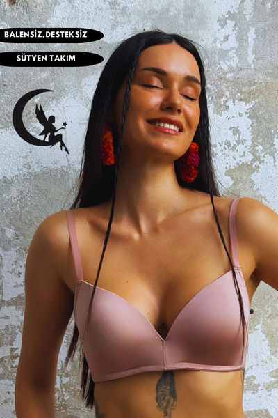 AYMELEK Bra Set B-Cap Without Underwire Without Support Special Design Micro Fabric