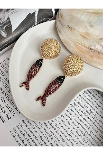 NO 7 TAKI أقراط متدلية على شكل سمكة