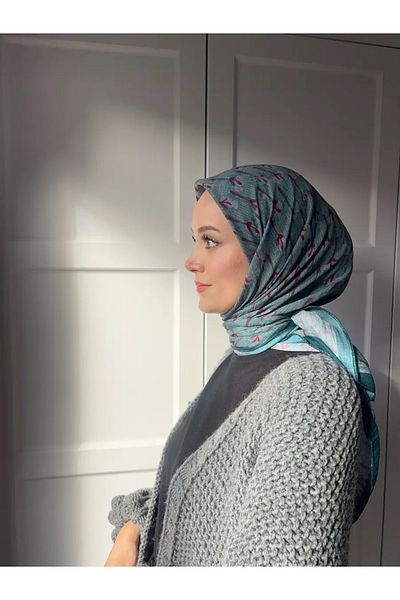 Modakaşmir Flower Spring Pattern Bamboo Scarf