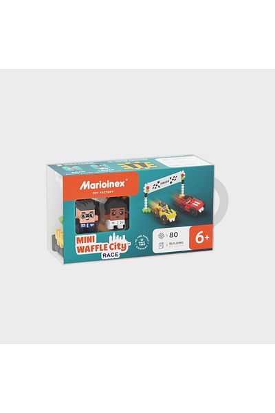 Marioinex Construction set, Car race, 80 pieces, Mini Waffles,