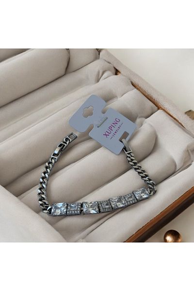 İNN JEWELLERY Xuping Bracelet Anti-Tarnish Anti-Allergic Baguette Figure (2 Years Importor Warranty)