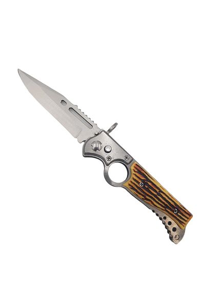 dalimag Cutit briceag inel, automat, Dalimag, 16 cm, imitatie os, husa