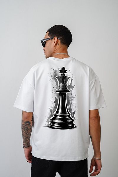 Butik Tricou oversize unisex cu tematică șah