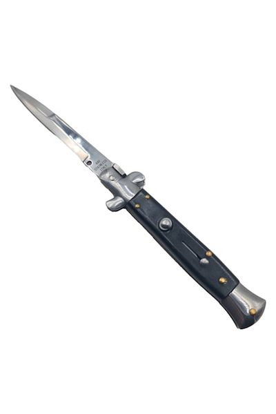 dalimag Briceag Automat Stiletto, Deschidere Rapida, 25 cm, Maner Plastic Dur, Argintiu