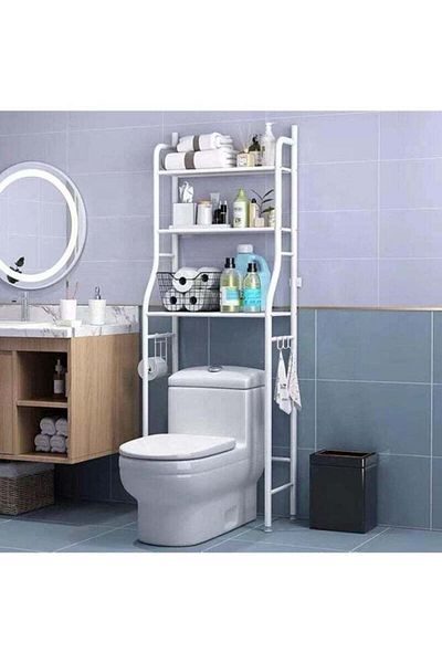 Generic Over Toilet Storage Bathroom Shelving 25x160x47 cm White