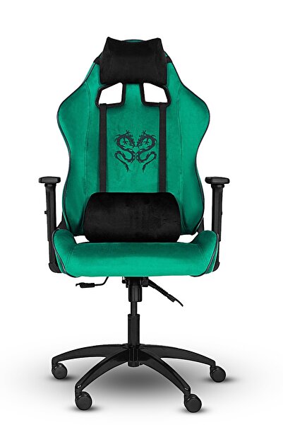 XMAX / Rio Balerion Terletmez Kadife Kumaş Yeşil Gaming Oyuncu Koltuğu / 120 Kg Taşır