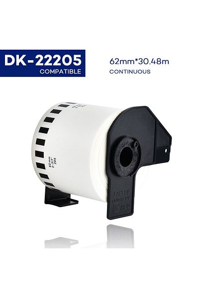 PUUN Brother Ql-650Td Dk-22205 62mm Continuous Form Thermal Label, 30 Meters (Equivalent)