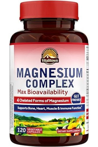 Natural Vitality Vitalitown Magnesium Complex, Magnesium Glycinate, Malate, Taurate & Citrate, Chelated Forms