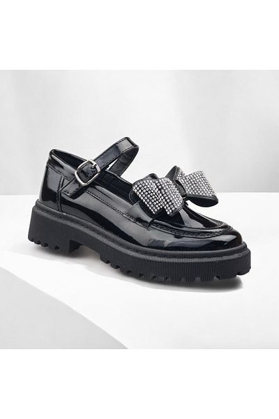 JOJO KIDS School Shoes for Girls Black Patent Leather, Classic Shoes, Orthopaedic Sole