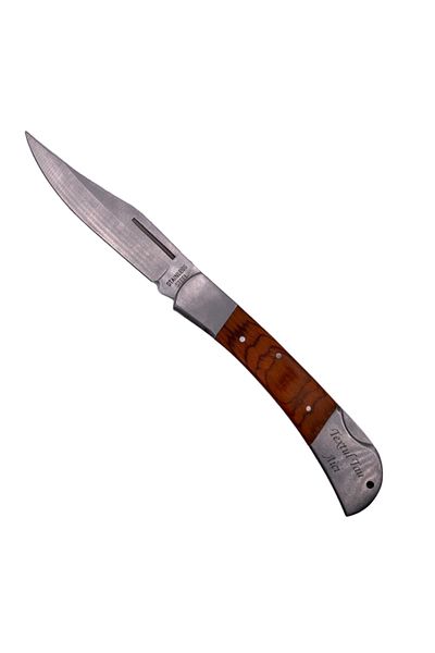 dalimag Briceag Deschidere Manuala Personalizat cu Textul Tau, Model Curbat, Maner Lemn, 26 cm,