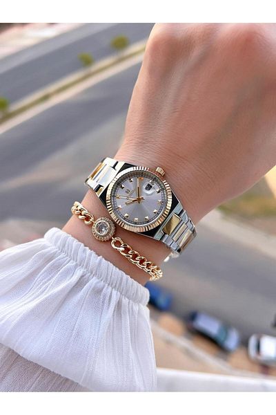 Homies Steel Cord 2 Years Warranty 30 Mt Water Resistant Women Wrist Watch+Bracelet Hm.26S01.3