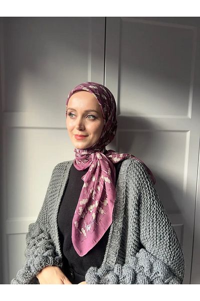 Modakaşmir Flower Spring Pattern Bamboo Scarf