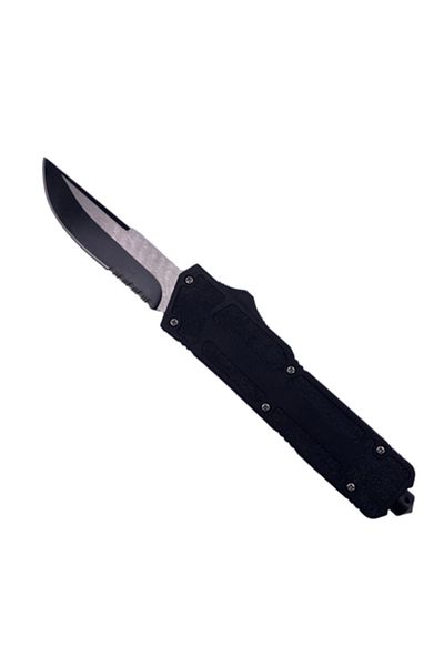 dalimag Briceag Automat Switchblade, Deschidere Instant, Lama Zimtata, 22 cm, Model Robust, Prindere Curea,