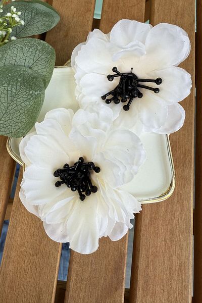 My Joyas Design Zr Model Fabric Flower Earrings