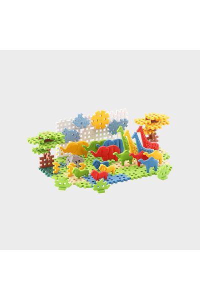 Marioinex Construction set, Wild animals, Safari, 100 pieces, Mini Waffles,