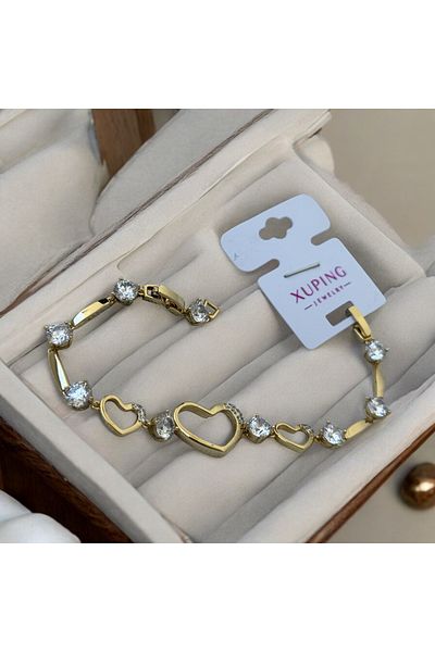 İNN JEWELLERY Xuping Bracelet Anti-Tarnish Anti-Allergic Heart Figure (2 Years Importor Warranty)