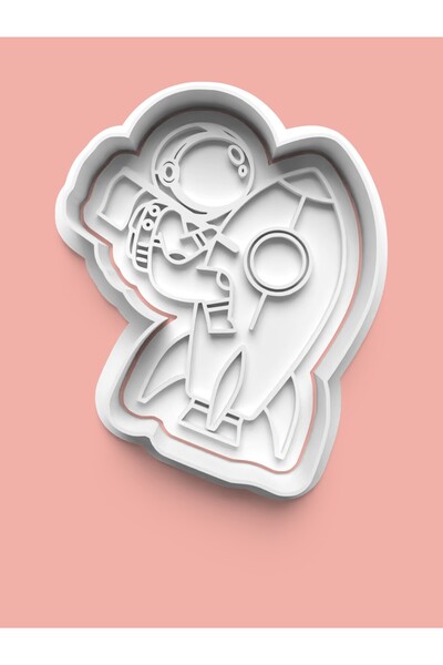 AKTASTORE قالب بسكويت على شكل رائد فضاء وقالب عجينة السكر 0441-3