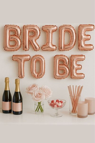 BeySüS Bride to Be Foil Balloon Rose Gold Bachelorette Party