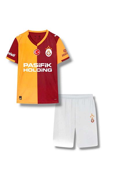 FOLKLORİST Anonymous -Yellow/Red Galatasara'Y 25/26 Kids Football Jersey Set 2' Piece