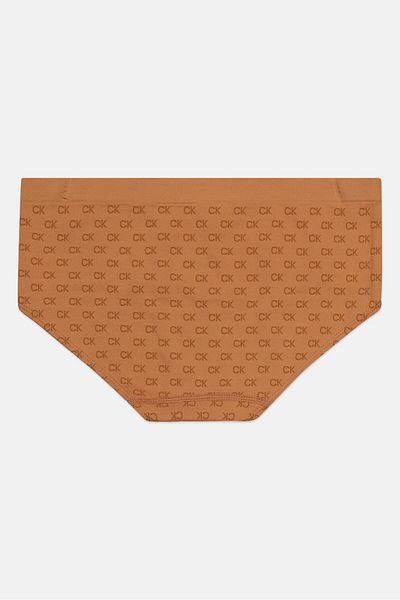 Calvin Klein Kids Girl Jacquard Hipster Panty, Tan
