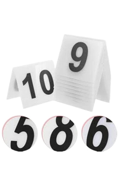Bilhan Πλεξιγκλάς Πινακίδα Αριθμού Τραπεζιού 1 έως 10 - 1 συσκευασία