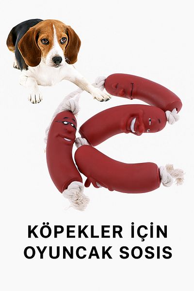 Yenilig Funny Sausage Shape Durable Toy for Dogs