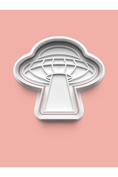AKTASTORE قالب بسكويت وقوالب عجينة السكر على شكل سفينة فضائية UFO 0435-1