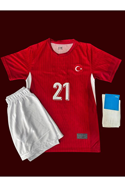 FAMİLYSTAN TÜRKİYE MİLLİ TAKIM İÇ SAHA KIRMIZI BARIŞ ALPER ÇOCUK FORMASI 4 LÜ SET